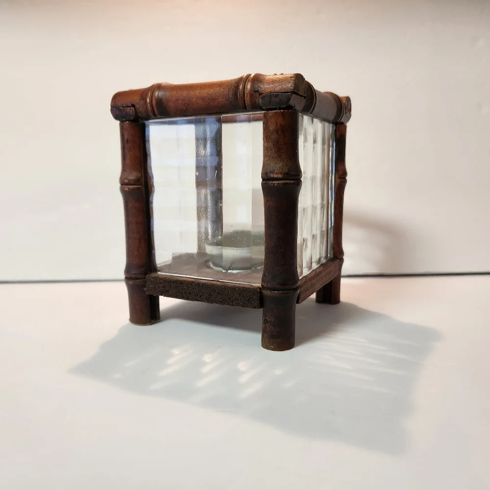 Wooden Square Tealight Holder